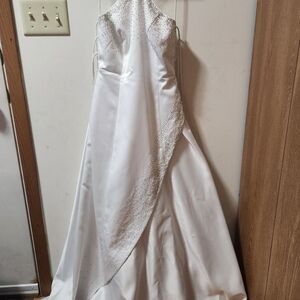 Masquerade White and Silver Prom Dress